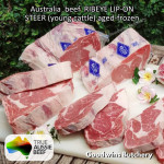 Beef Ribeye lip-on Australia STEER (young cattle) aged-frozen Kilcoy 640 Diamond STEAK CUTS (price/kg) Scotch-Fillet Cuberoll